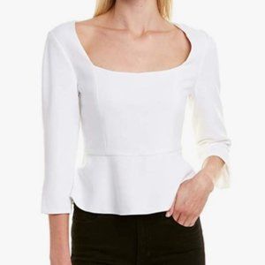 Bcbgmaxazria white 3/4 sleeve blouse